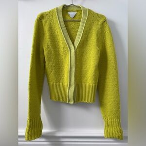 Bottega Veneta Chartreuse Cardigan